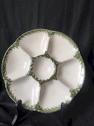 Tbe / Gien faience  Assiette à huîtres/ coquillages  