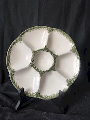Tbe / Gien faience  Assiette à huîtres/ coquillages  