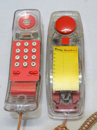 -TELEPHONE VINTAGE BOITIER TRANSPARENT GUESS des années 1980/90  COLLECTION    D