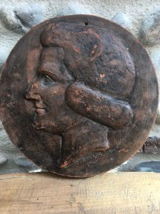 Terre Cuite Joseph Andrau sculpture Toulouse Portrait Femme Art DECO 1949
