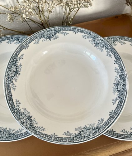 Terre de Fer - 3 assiettes creuses Lucy - 22,5 cm - Saint Amand