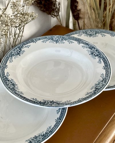 Terre de Fer - 3 assiettes creuses Lucy - 22,5 cm - Saint Amand