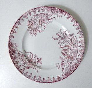 Terre de fer assiette plate IRIS Ste Amandinoise