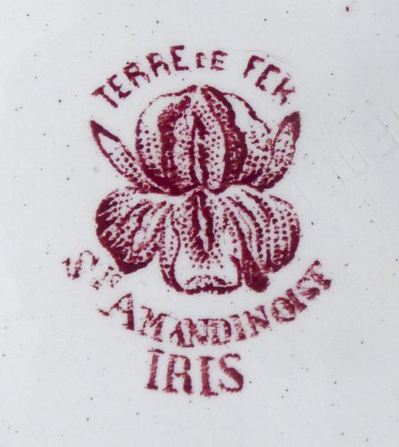 Terre de fer assiette plate IRIS Ste Amandinoise