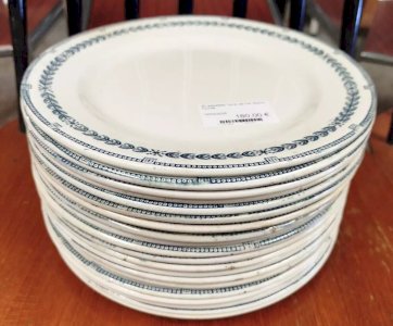 TERRE DE FER Lot 20 ASSIETTES Plates SALINS CONDE Ceramique 18MAG 18/03