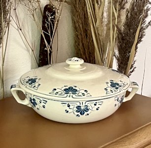 Terre de Fer - Plat de service ou soupière Baudin - Badonviller 