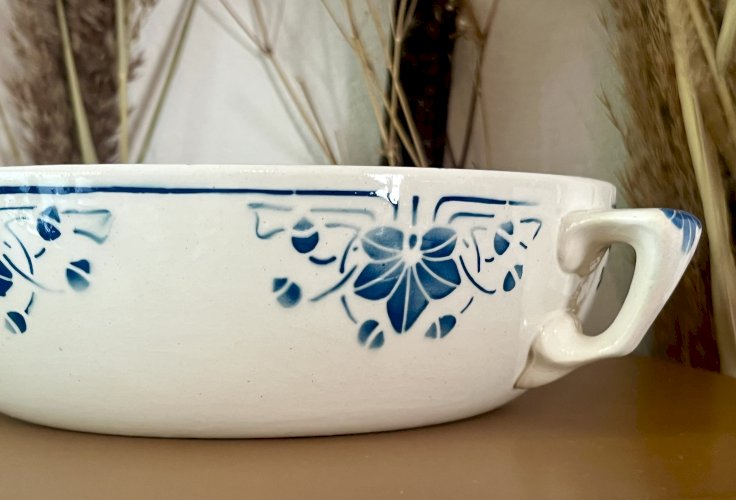 Terre de Fer - Plat de service ou soupière Baudin - Badonviller 