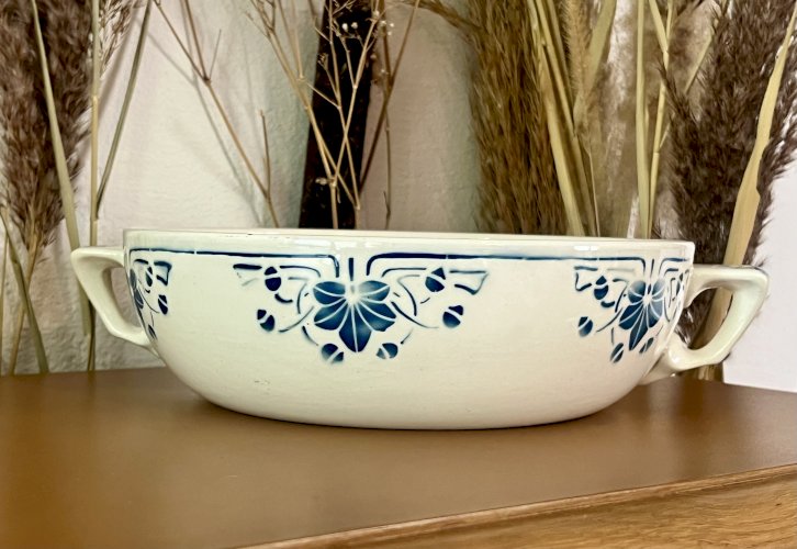 Terre de Fer - Plat de service ou soupière Baudin - Badonviller 