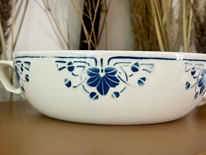 Terre de Fer - Plat de service ou soupière Baudin - Badonviller 