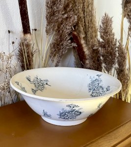 Terre de Fer - Saladier Marguerite - 28,2 cm - Faïencerie Nouvelle de Givors