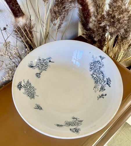 Terre de Fer - Saladier Marguerite - 28,2 cm - Faïencerie Nouvelle de Givors