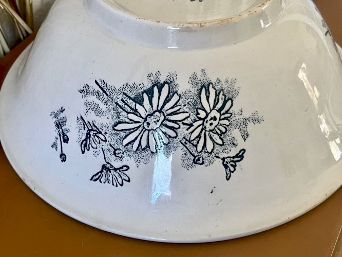 Terre de Fer - Saladier Marguerite - 28,2 cm - Faïencerie Nouvelle de Givors