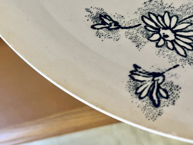 Terre de Fer - Saladier Marguerite - 28,2 cm - Faïencerie Nouvelle de Givors