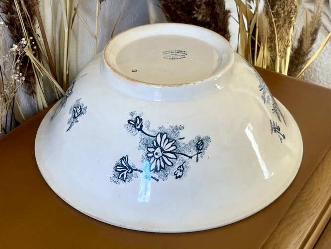 Terre de Fer - Saladier Marguerite - 28,2 cm - Faïencerie Nouvelle de Givors