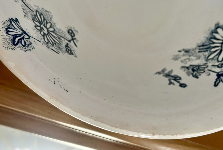 Terre de Fer - Saladier Marguerite - 28,2 cm - Faïencerie Nouvelle de Givors