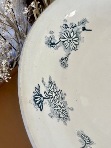 Terre de Fer - Saladier Marguerite - 28,2 cm - Faïencerie Nouvelle de Givors