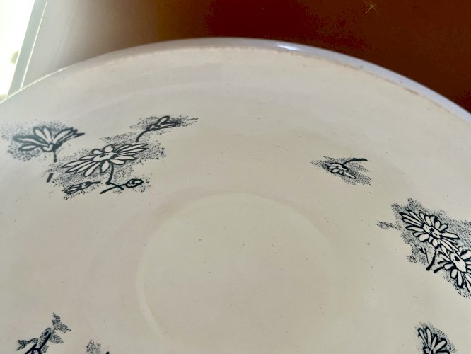 Terre de Fer - Saladier Marguerite - 28,2 cm - Faïencerie Nouvelle de Givors