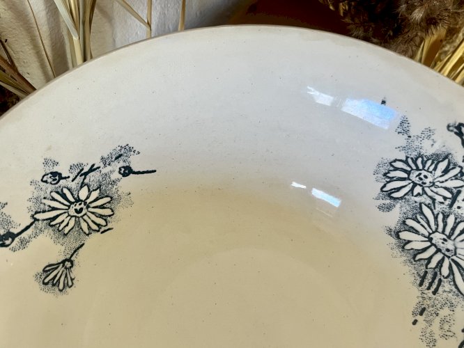 Terre de Fer - Saladier Marguerite - 28,2 cm - Faïencerie Nouvelle de Givors