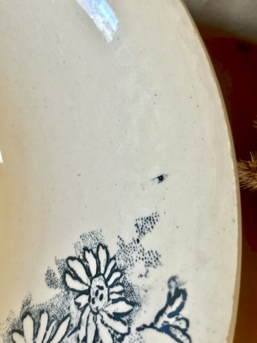 Terre de Fer - Saladier Marguerite - 28,2 cm - Faïencerie Nouvelle de Givors