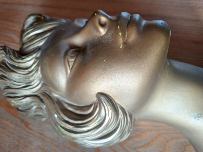 Tête de mannequin vintage Novita, décoration rétro