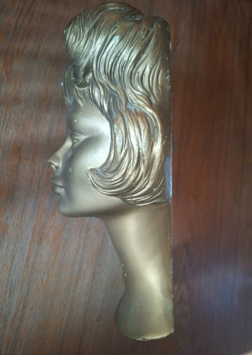 Tête de mannequin vintage Novita, décoration rétro