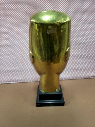 TETE D'IDOLE CYCLADIQUE EN BRONZE DORE