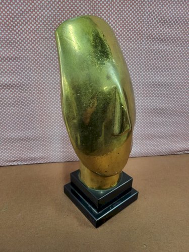 TETE D'IDOLE CYCLADIQUE EN BRONZE DORE