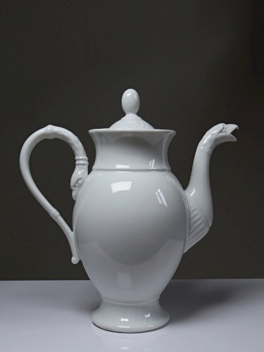Théière "Aigle" porcelaine blanche très fine de Limoges par Raynaud années 60