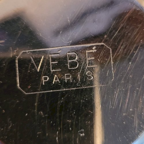 Théière Art Déco avec infuseur Vébé inox & bakélite probablement 1920's 1930's