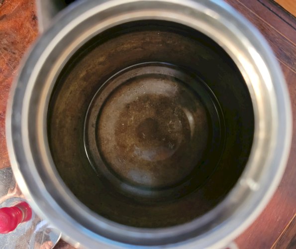 Théière Art Déco avec infuseur Vébé inox & bakélite probablement 1920's 1930's