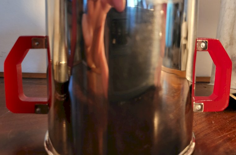 Théière Art Déco avec infuseur Vébé inox & bakélite probablement 1920's 1930's