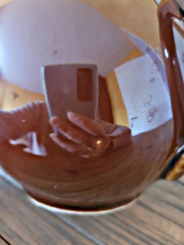 Théière céramique (terre vernissée) vintage couleur marron