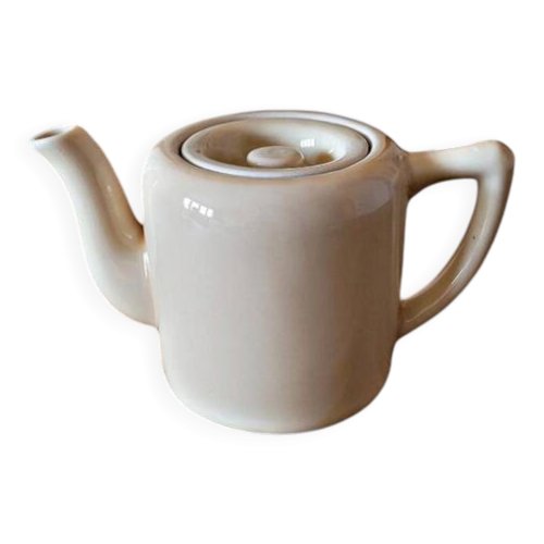 Théière céramique vintage couleur crème, 40 cl