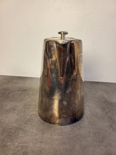 THEIERE EN METAL ARGENTE ET TRESSAGE DE CANNAGE DE LA MARQUE HJ LINTON PARIS