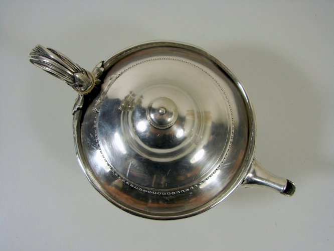 Théière Métal Argenté Christofle pour le Jockey Club de Paris 1869 Poinçons