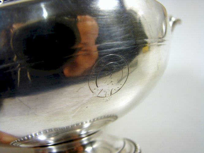 Théière Métal Argenté Christofle pour le Jockey Club de Paris 1869 Poinçons