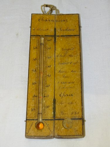 - THERMOMETRE A ALCOOL de VOYAGE/POCHE ( VIDE ) CHAVANNAZ OPTICIEN PARIS 1840 D