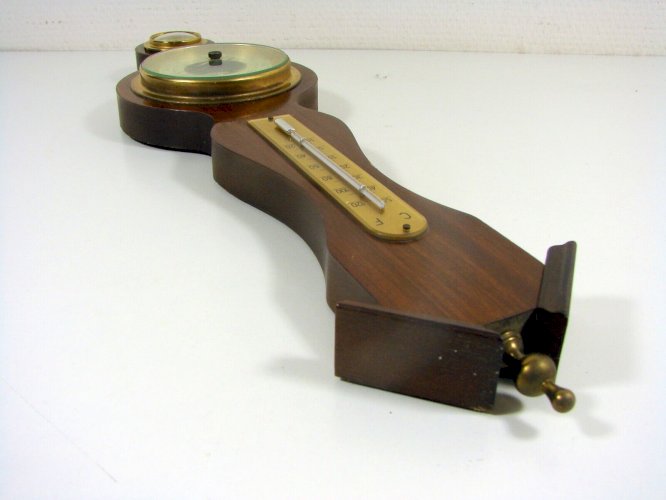 Thermomètre / Baromètre / Hygromètre Bois et Laiton Vintage TBE