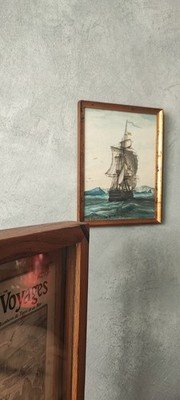 Thermomètre / Baromètre / Hygromètre Bois et Laiton Vintage TBE