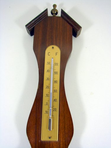Thermomètre / Baromètre / Hygromètre Bois et Laiton Vintage TBE
