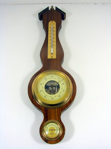 Thermomètre / Baromètre / Hygromètre Bois et Laiton Vintage TBE
