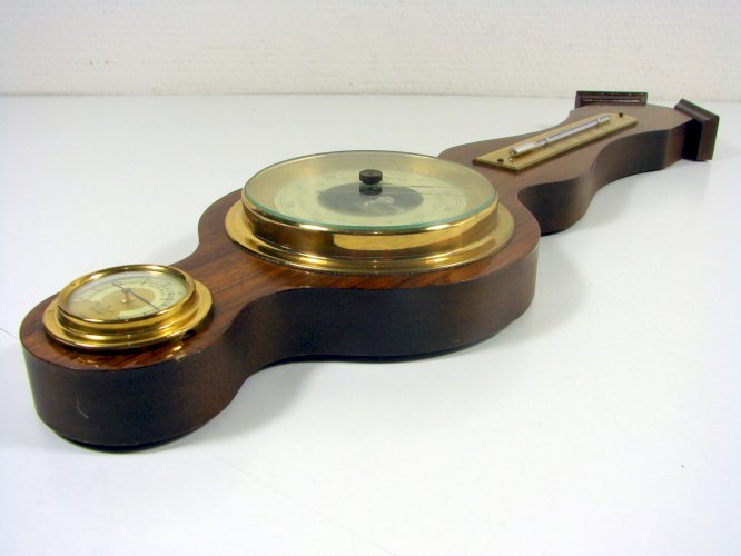 Thermomètre / Baromètre / Hygromètre Bois et Laiton Vintage TBE