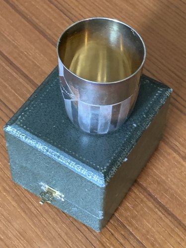 timbale argent massif minerve orfèvre Coignet écrin prénom Jeannette poids 85gr