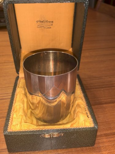 timbale argent massif minerve orfèvre Coignet écrin prénom Jeannette poids 85gr