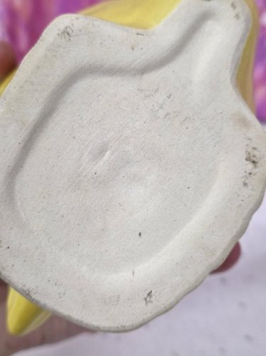 tirelire à casser vintage céramique années 50 poisson jaune art déco