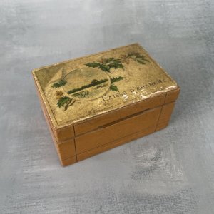 Old wooden piggy bank Caisse d'Epargne hidden secret system box