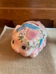 Tirelire cochon vintage 1970