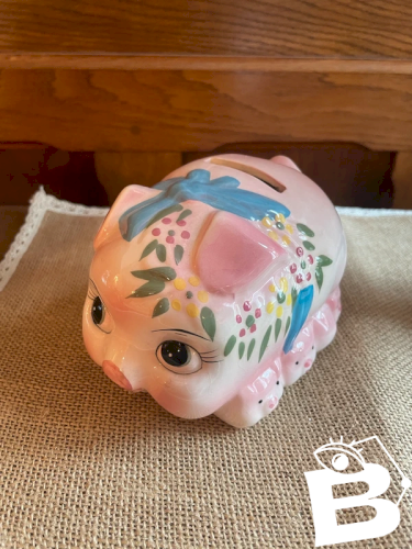 Tirelire cochon vintage 1970