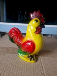 CERAMIC COIN BANK TO BREAK - the Rooster