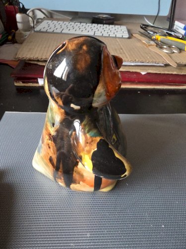 Tirelire En Céramique. Pinguin  16 Cm Env Tbe